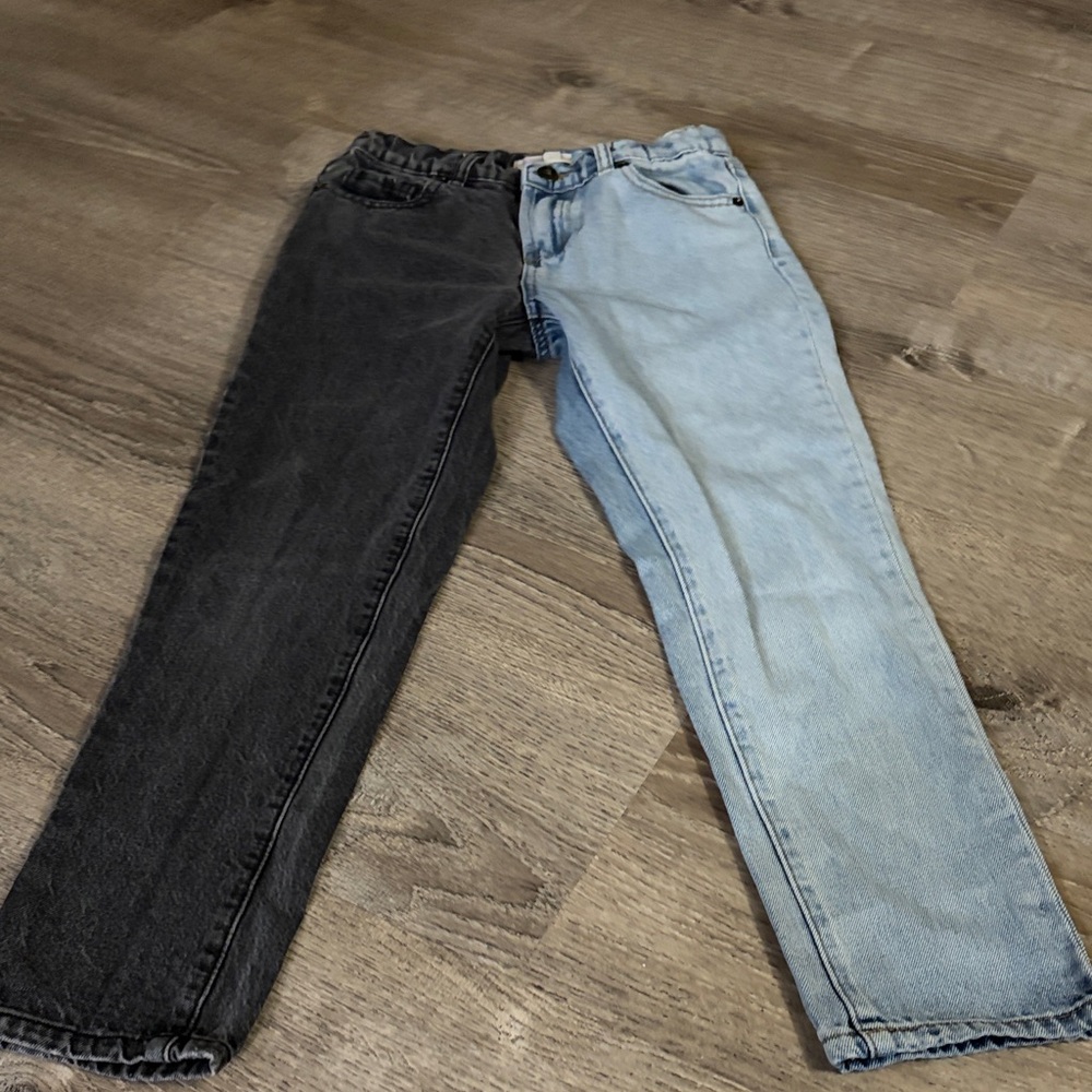 Vintage Havana Two-Tone Kids Jeans - Black & Light Blue